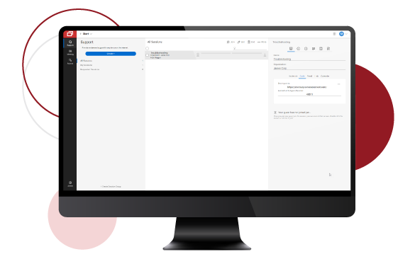 desktop monitor showing ConnectWise Control Support