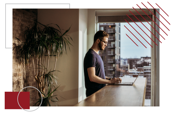 man on laptop using ConnectWise Control